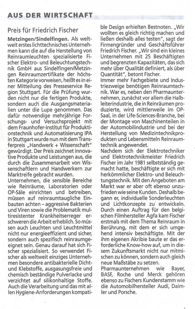 Südwestpresse - Aus der Wirtschaft - 23. Dezember 2014, S. 16